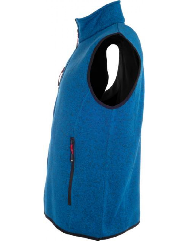 Vestă tricotată din fleece pentru bărbați cu guler ridicat